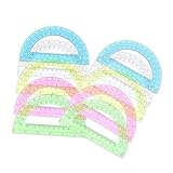 Veemoon 12 Stück Winkelmesser eines Halbkreises zweiarmiger Winkelmesser halbkreisförmig Winkelmesser rosa Kreismacher Winkelmesser Metall Winkelsucher rosa schulmaterial Plastik