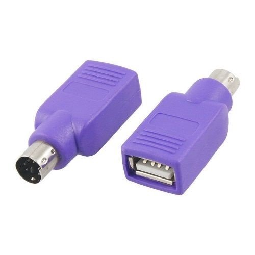 CABLEPELADO Adaptador USB a PS2 para Teclado Morado