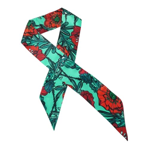 Fine Silk Scarf, Hair Ribbon, Handbag Accessory, Romantic Neckerchief4