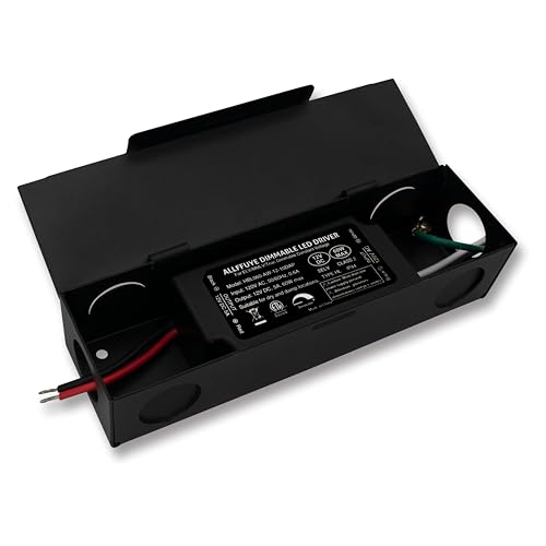 Image of 12V LED Driver with Junction Box, 60W Triac Dimmable Transformer Compatible with Lutron&Leviton Switches, Dimmable Power Supply for LED Light Stirps, Smooth Flicker Free Dimming