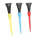 Omquot Set di Tee-Ball in elastico, riduce l'attrito per la pratica sul campo esterno, rosso, blu, giallo, 3 pezzi (73mm)