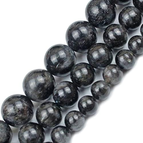 Natural Stone Black Dragon Sugilite Agat Crystal Charoite Quartz Round Loose Beads DIY Making Jewelry Accessories Handmade Crafts (Color : Black, Item Diameter : 10mm Approx 38beads)