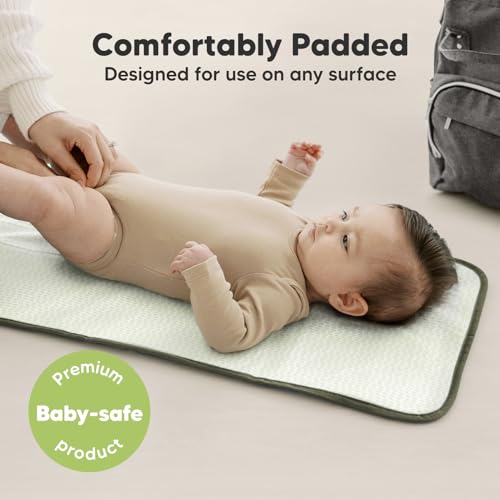 image for KeaBabies Portable Diaper Changing Pad, Easy Wipe Clean - Foldable Wat