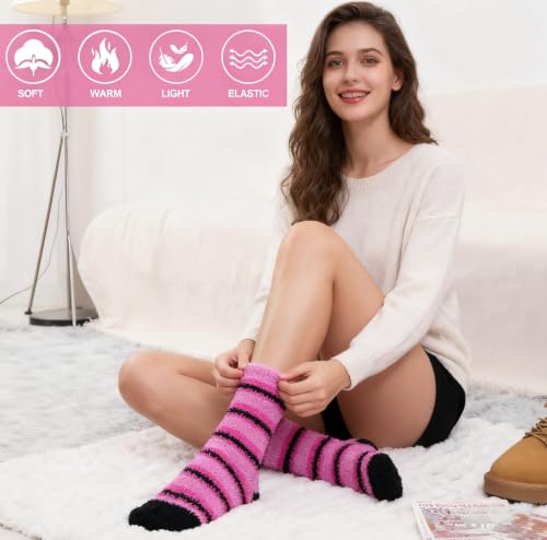 Image of Fuzzy Socks for Women Fluffy Cozy Slipper Socks Fall Halloween Socks Gifts