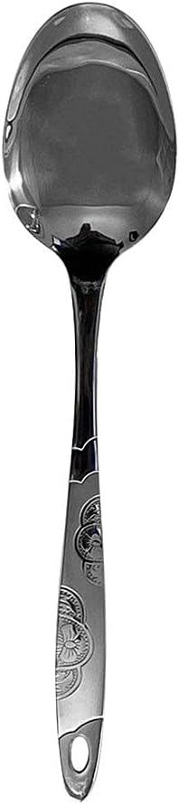 6 Pc Set 12.5 Stainless Steel Basting & Serving Spoon, Buffet Utensil for Cooking, Serving, Catering & Commercial Kitchen Use