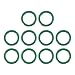 uxcell Fluorine Rubber O-Rings, 13mm OD 9mm ID 2mm Width FKM Seal Gasket for Machinery Plumbing, Green, Pack of 10
