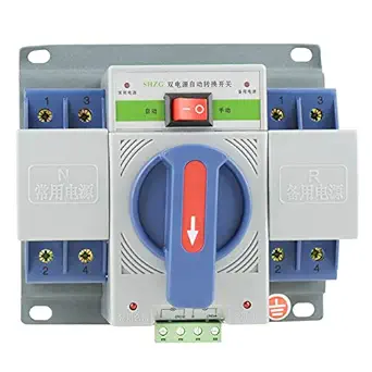 Hilitand 220V 63A Transfer Switch Mini Dual Electronic Power Automatic Circuit Breaker (2P)
