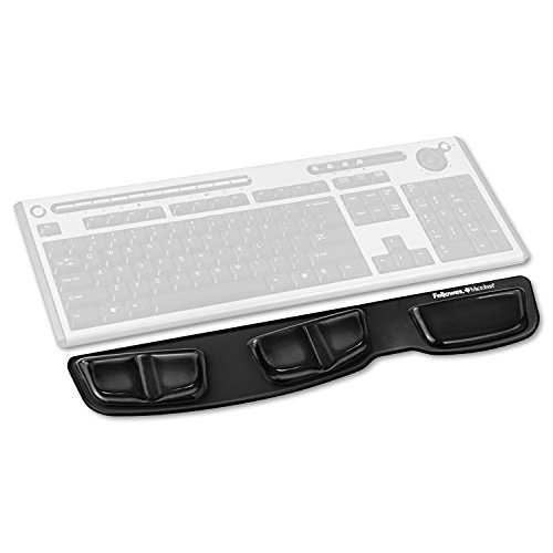 Fellowes 9183201 Keyboard Palm Support,Gel,18-1/4-Inch x3-3/4-Inch x5/8-Inch,BK/CL Cover