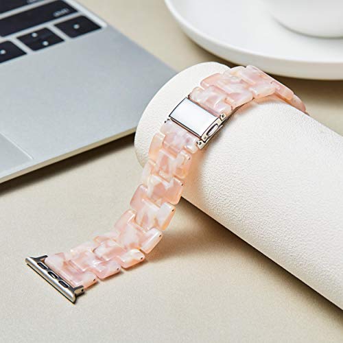 Image of BINLUN Compatible with Apple Watch Bands 38mm 40mm 41mm 42mm 44mm 45mm 46mm 49mm for Women Men Lightweight Resin Watch Straps Compatible with iWatch Series 11 /10 /9 /8 /7 /6 /5 /4 /3 /2 /1 /Ultra3 2 1 /SE3 2 1