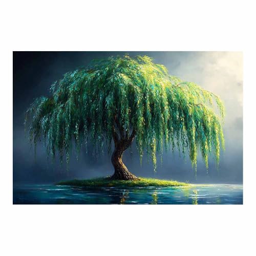 Image sur Toile TERUEA Vert 70x100 cm : Tableau Moderne sans Cadre pour Chambre
