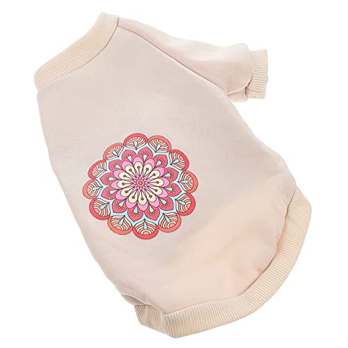 Milisten ペットセーター 犬のジャンプスーツ 犬の暖かさの衣装 大型犬用の犬の衣装 ペットの冬服 子犬パジャマ 子犬の冬服 冬の犬のコート わんわん 犬のアクセサリー Beige コットン
