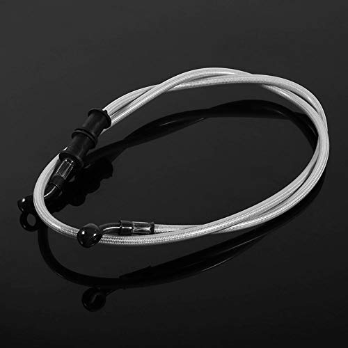 Tuyau Flexible Frein Moto Akozon - Acier Tressé Noir 120cm - Pour Frein Ou Embrayage - Diamètre Banjo 10mm