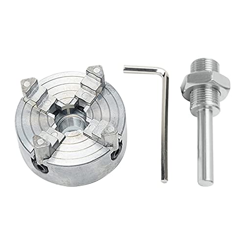 Mandrino per Tornio a 3 Griffe in Lega Di Zinco, Utensile per Fresatura e Foratura Di Metalli, con Dorso Filettato per Trapano a Percussielettrico/Four Jaw Chuck