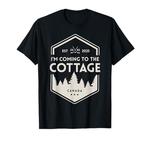 Vintage Im Coming to The Cottage Hockey Romance T-Shirt