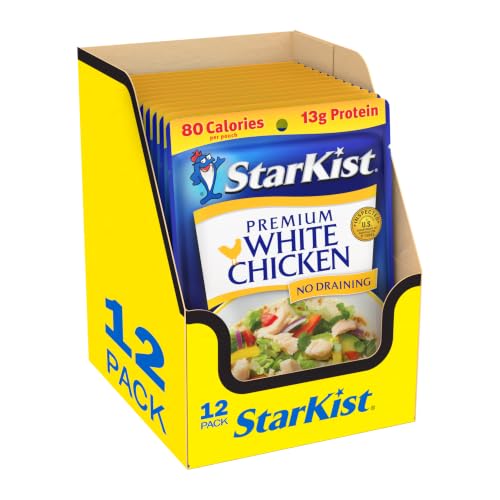 StarKist Premium White Chicken, 2.6oz Pouch, 12-Pack