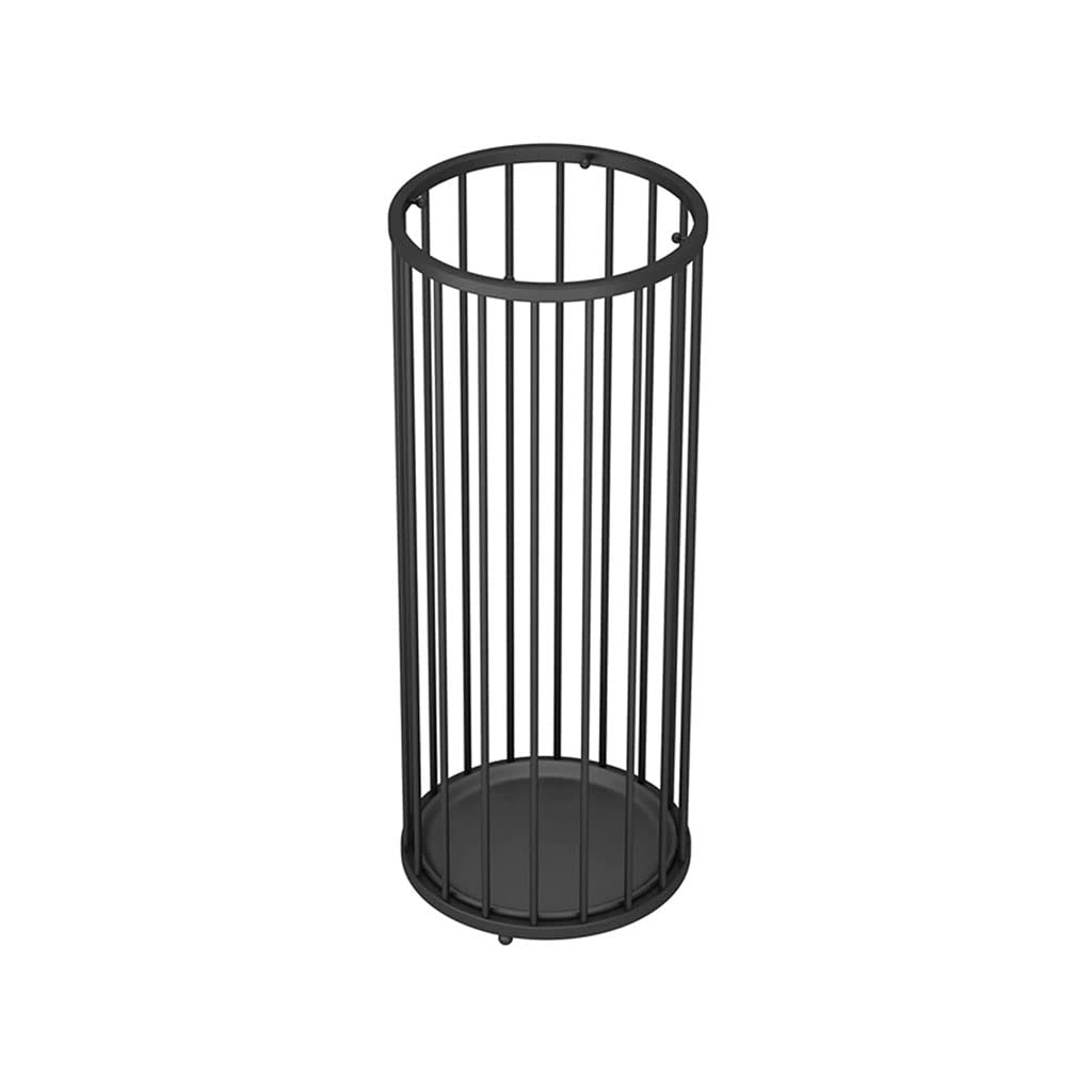 GHHVFEC Metal Umbrella Stand 24x24x58cm, Wrought Iron Design with Drainage Tray & Hooks, Stylish Umbrella Holder, Perfect for Entryway & Patio Decor