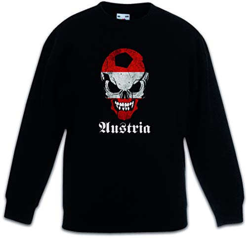 Pullover sweat-shirt football Autriche noir vêtement enfant fille garçon
