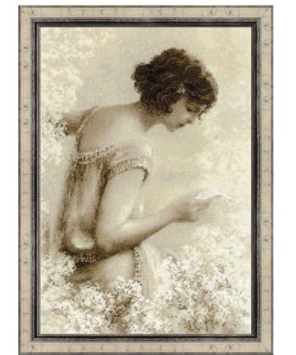 Image of RIOLIS 1277 Old Photo. The Letter Counted Cross Stitch Kit 10.24 x 14.96 in