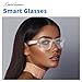 Smart Glasses - Bluetooth Glasses for Men & Women, Touch Control, Outdoor UV Protection and Voice Control, Hands-Free Calls (Clear Lens)