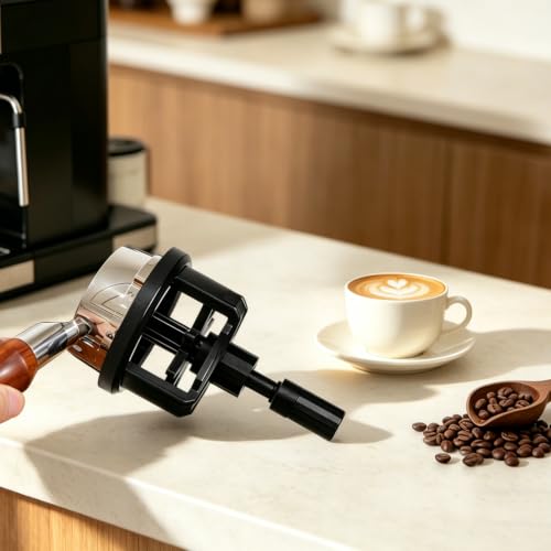 Herramienta agitadora de espresso y distribuidor de agujas ajustable para portafiltros 8