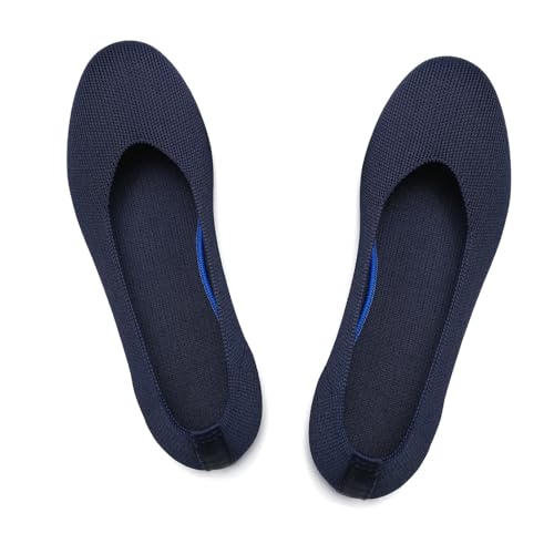Image of Women's Ballet Flat Dressy Casual Knit Shoes Round Toe Women Mesh Flats