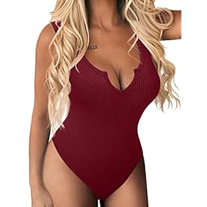 XXTAXN-Womens-Sexy-Sleeveless-V-Neck-Racerback-Ribbrd-Tops-Leotard-Bodysuit XXTAXN Women's Sexy Basic Sleeveless Round Neck Bodycon One Piece Bodysuit