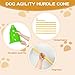 AEDNX Dog Agility Hurdle Cone Set Dog Agility Course Backyard Set Include 12 Agility Cones 6 Agility Rods Dog Agility Training Equipment Height Adjustable Obstacle with Storage Bag