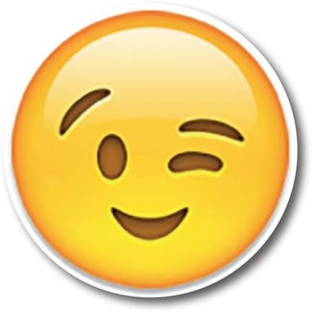 Magnet Me Up Wink Emoticon Magnet Decal, 5 Inch Round, Cute Decorative Self-Expression Magnet for Car, Truck, SUV, Or Any Magnetic Surface