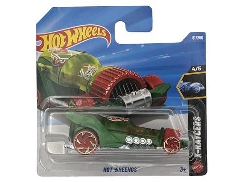 Hot Wheels - Hot Wheengs - JJM03 - TH - Treasure Hunt - X-Raycers 4/5 - Verde - Modelo Fantasía - Mattel 2026 (81/250) - 1:64