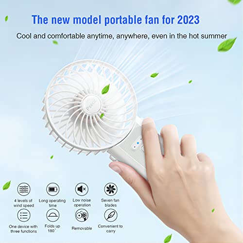 Psecici Handheld Fan, Mini Portable Fan With Lanyard,4 Speeds Level Personal Fan thumb #1