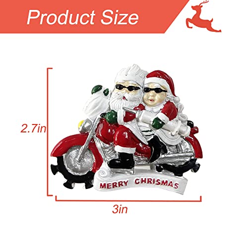 Topfunyy 2025 Santa Claus Ornaments, Mr & Mrs Claus Ride Motorcycle Ornament for Xmas Tree Decorations Hanging Pendant Gifts - Image 2