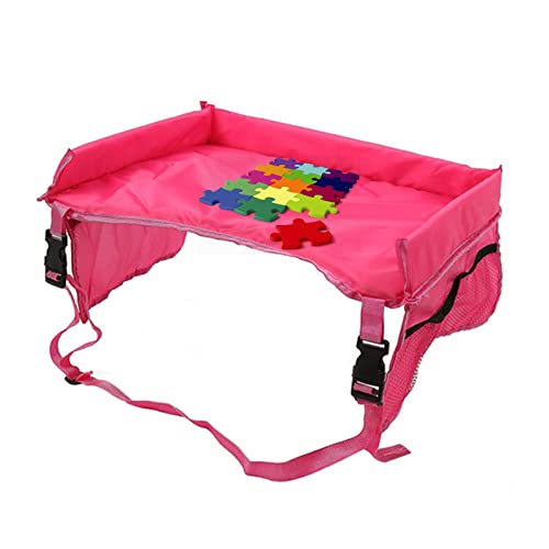 Bandejas de viaje | Pewell Mesa De Coche Para Asiento Infantil Bandeja De Viaje En Coche Para Niños Bandeja De Asiento De Coche Para Niños Coche Mesa Para Niños Negro Azul Asiento Plegable Autónomo