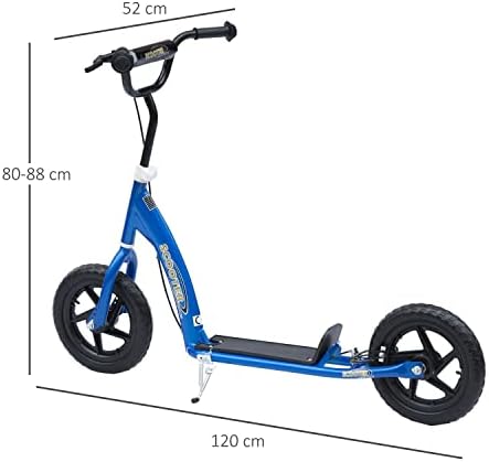 HOMCOM Teen Push Scooter Kids Children Stunt Scooter Bike Bicycle Ride On 12" EVA Tyres