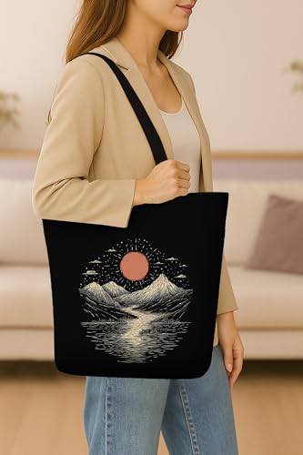 Image of The Purple Tree Eco-Friendly Canvas Tote Bag, Sustainable, Reusable Shopping, Beach, Travel or Everyday Tote, Wide Tote Bag