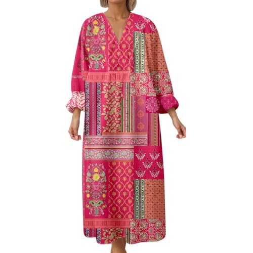 Robe longue fleurie bohème parfaite pour une balade estivale en terrasse