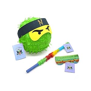 Nislai® Ninja Pinata SET | ideaal voor het ninja-feest | ninja verjaardagscadeau | verjaardag piñata | piniata-spel…