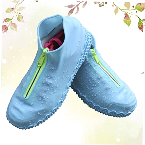 KOMBIUDA 1 par de cubiertas de silicona para zapatos impermeables para lluvia y barro miniatura 3
