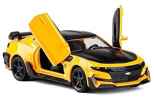 Image of SPITEN Chevrolet Camaro 1:32 Model Car Exclusive Alloy Metal Pull Back Die-Cast Car Diecast Metal Pullback Toy Car With Openable Doors & Light, Music Best Gifts Toys For Kids, Multicolor