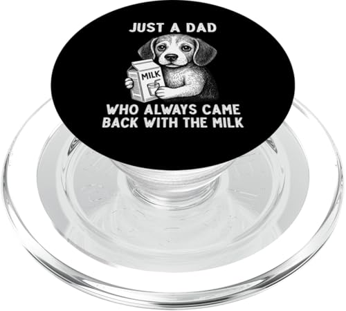 Beagle Dad Milk Joke Día del Padre Amante de los perros PopSockets PopGrip para MagSafe
