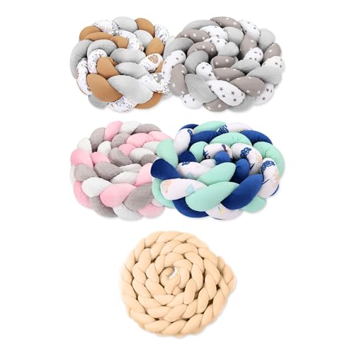 Totsy Baby Cojines Infantiles 200 cm - Cojín Decorativo Trenzado Esponjoso Decorar la habitacion guardería Almohada decoración Infantil Algodón Variante ALEATORIA