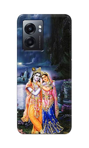 Image of Printed Hard Back Cover Case for Realme Narzo 50 5G Back Cover (Radha Krishna) -1803