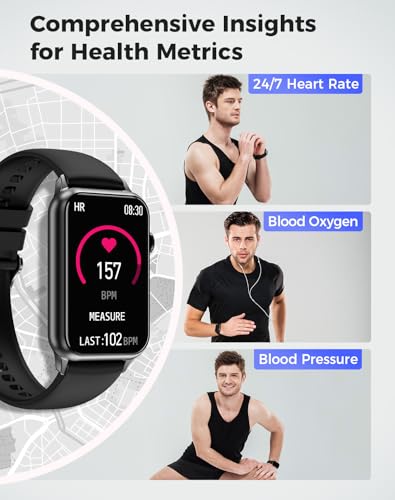 Wontrum Smart Watch, Health Fitness Tracker Watch For Women Men With 24/7 Heart Rate Spo2 Blood Pressure Monitor Sleetracker 128 Exercise Modes Step Calorie Counter Pedometer Ip68 Waterproof For Android Ios thumb #1