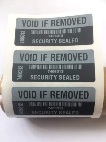 Etiquetas de seguridad duplicadas 1000 unidades, vacío, etiquetas de prueba de manipulaciones (500 etiquetas más 500 etiquetas con números de serie duplicados/SKU)