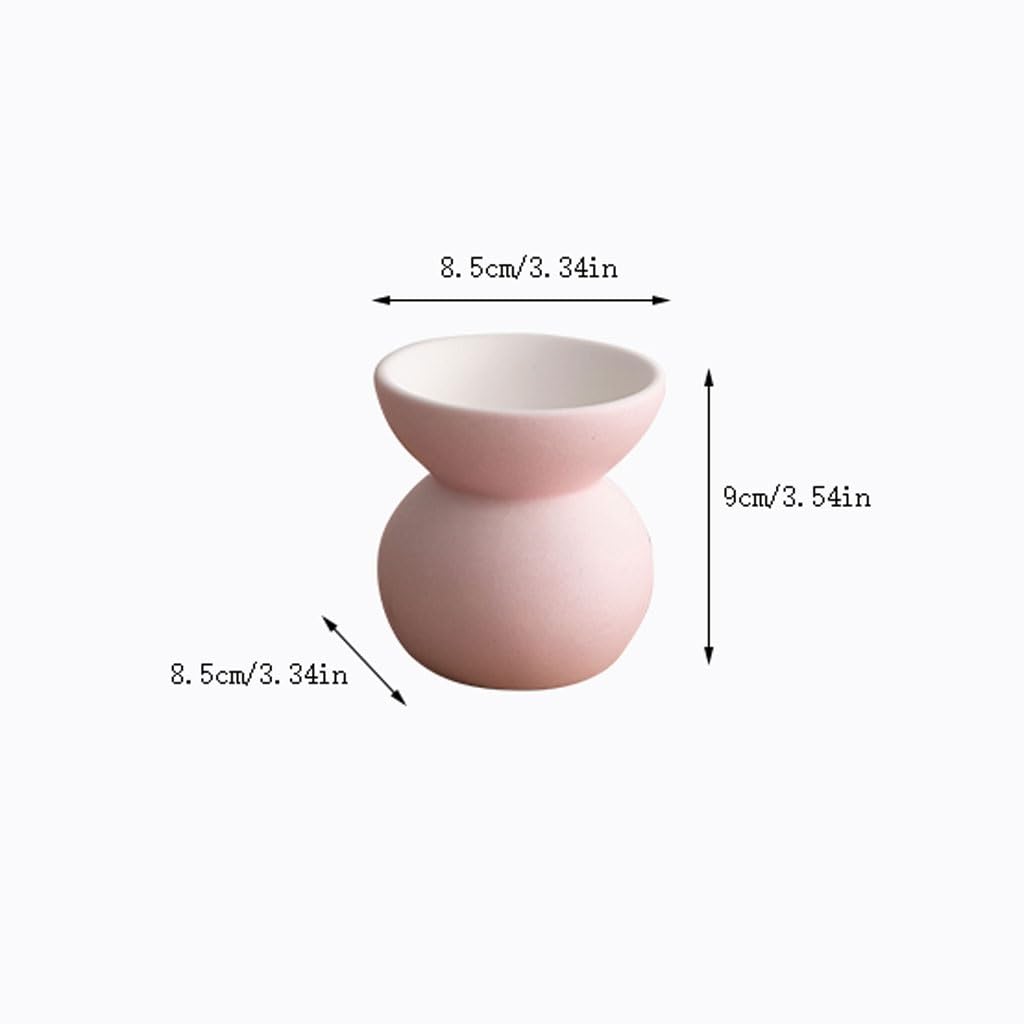 Kerzenhalter Schlichter Kerzenhalter aus Keramik, moderner Votivkerzenhalter, rosa Duftkerzenhalter, Tischdekoration Kerzenständer(S9cm)
