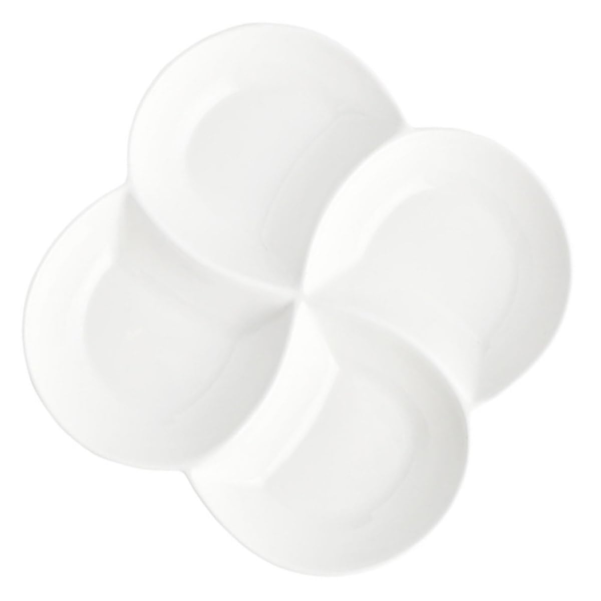 Hemobllo Plateau Repas en Céramique Compartimenté 4 Cases 22X22X3 CM Assiette à Manger Polyvalente Antidérapante Petit-Déjeuner Restaurants et Hôtels Réutilisable