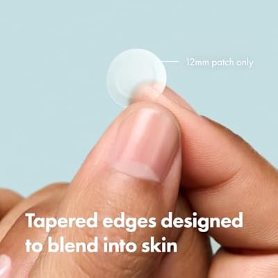 Mighty PatchTM Invisible+ Patch The Barely-There Daytime Hydrocolloid Acne Pimple Patch for Covering Zits and Blemishes, Tapered Edges Designed to Blend Into Skin (72ct) (Pack of 2)