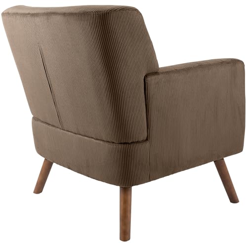 Fauteuil Kioni velours côtelé, rembourré épais CLP