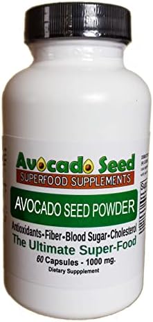 Avocado Seed Powder Capsules [60 Count] #1 Prebiotic Fiber + Antioxidant Supplement, Raw Food, Digestive Health - The Ultimate Sustainable SuperFood