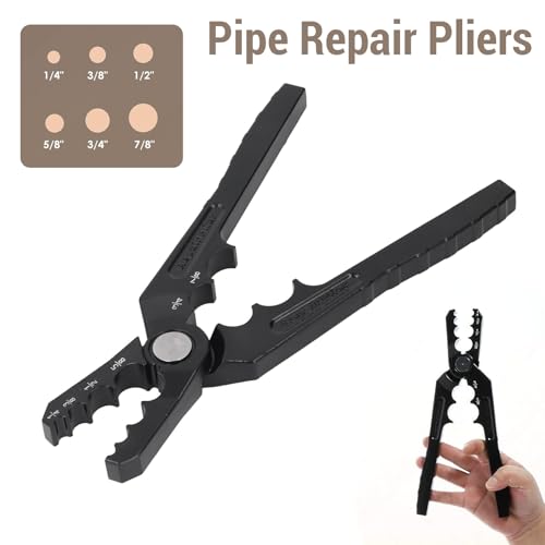 Redondo de Tubo de Cobre Manual de 6 Furos, Alicate Reparador de Tubo Plano Alicate de Ferramenta de
