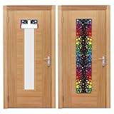 YLOLUL 2 Pcs Classroom Door Window Cover Confetti classroom door window cover 8 X 36 Inches Blackout Lockdown Shades for Glass Doors Window Covering for Nursery Teacher Office Decor